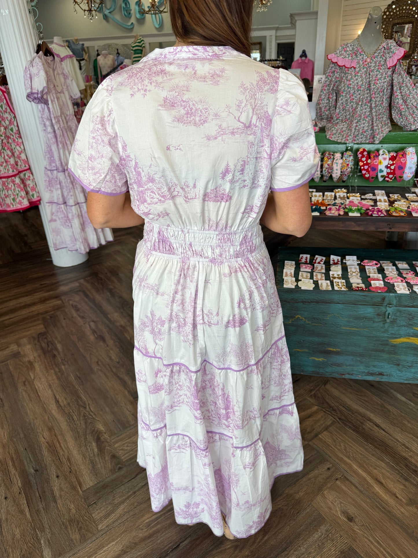 Purple Toile Maxi