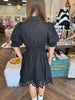 Anna Zipper Dress: Black
