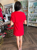 Sutton Sweater Dress: Red