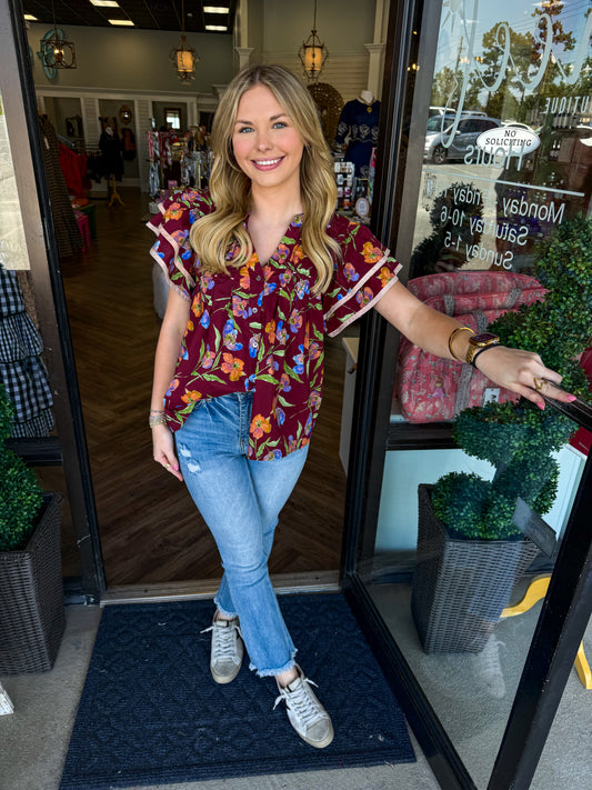 Colorful Flower Top