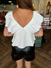 Black and White Tie Blouse