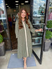 Deerly Loved Midi Dress: Olive