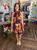 Tied and Bloom Dress:Mustard