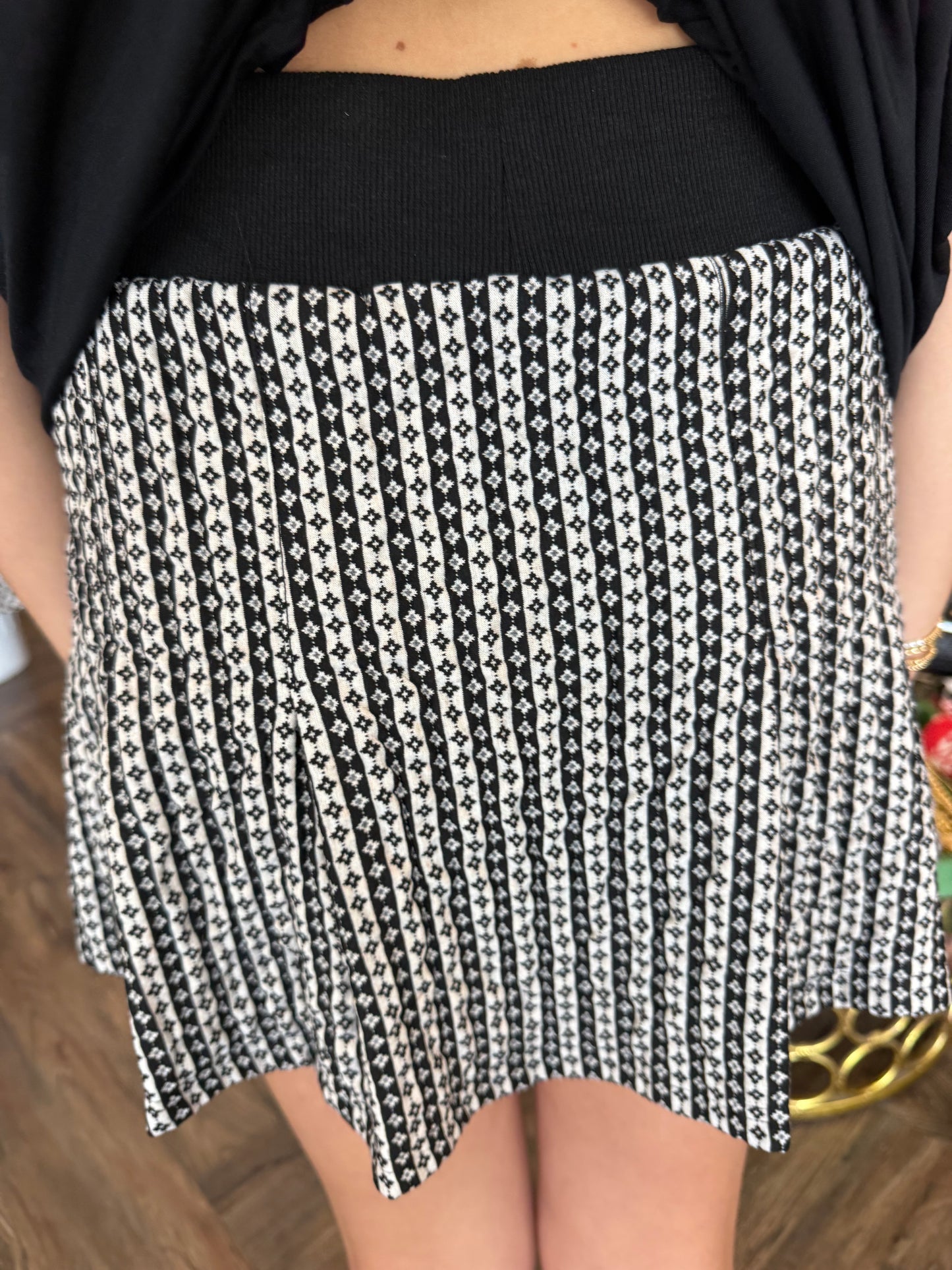 Jacquard Pleated Skort