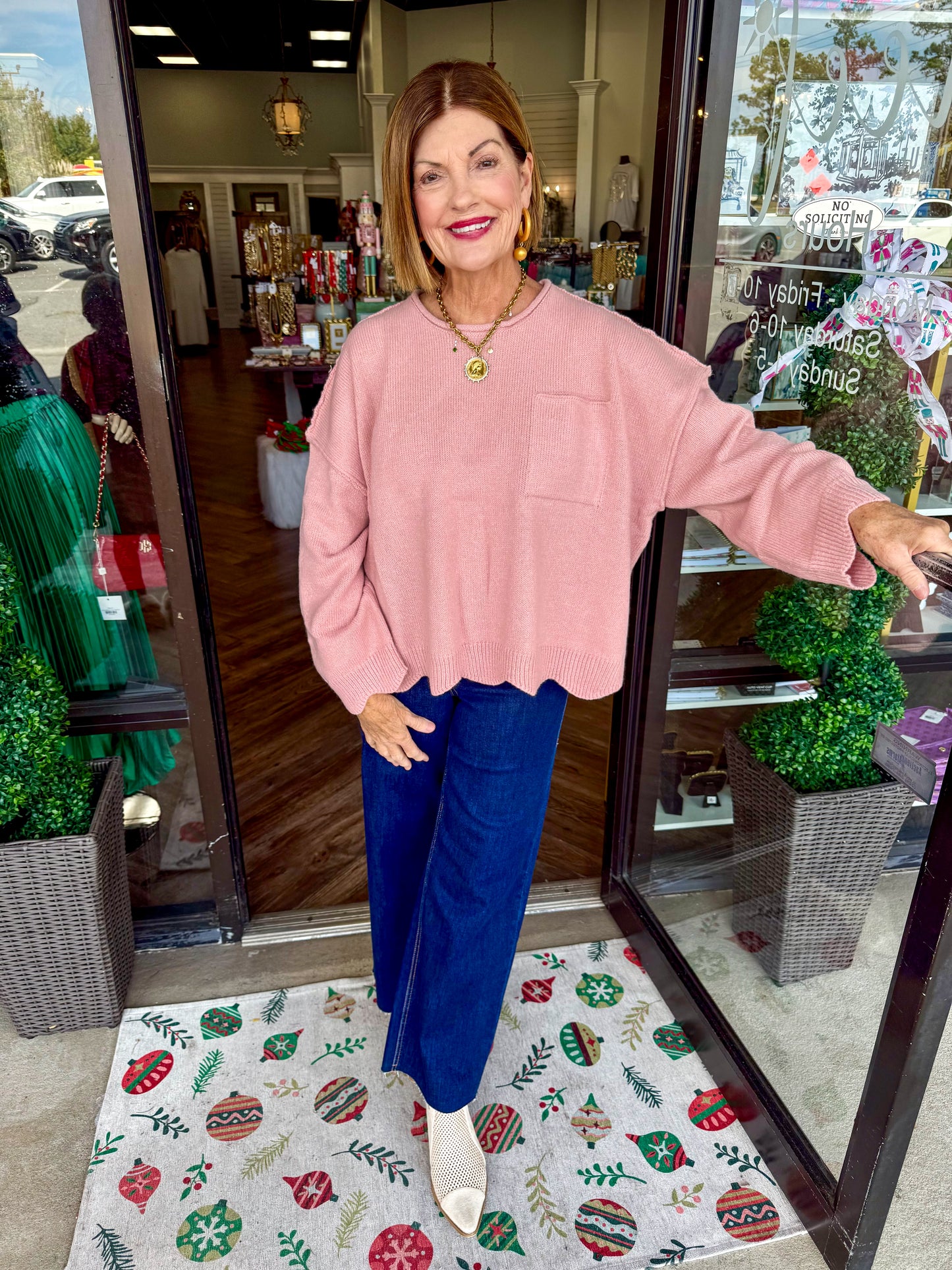 Devan Dusty Pink Sweater