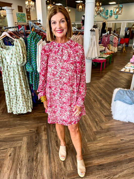 Mary Square Veronica Dress: Pink