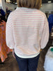 3/4 Sleeve Striped Top: Pink