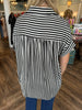 Black And White Striped Blouse