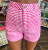 Pink Gingham Shorts