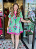 Rosemary Mini Dress: Green