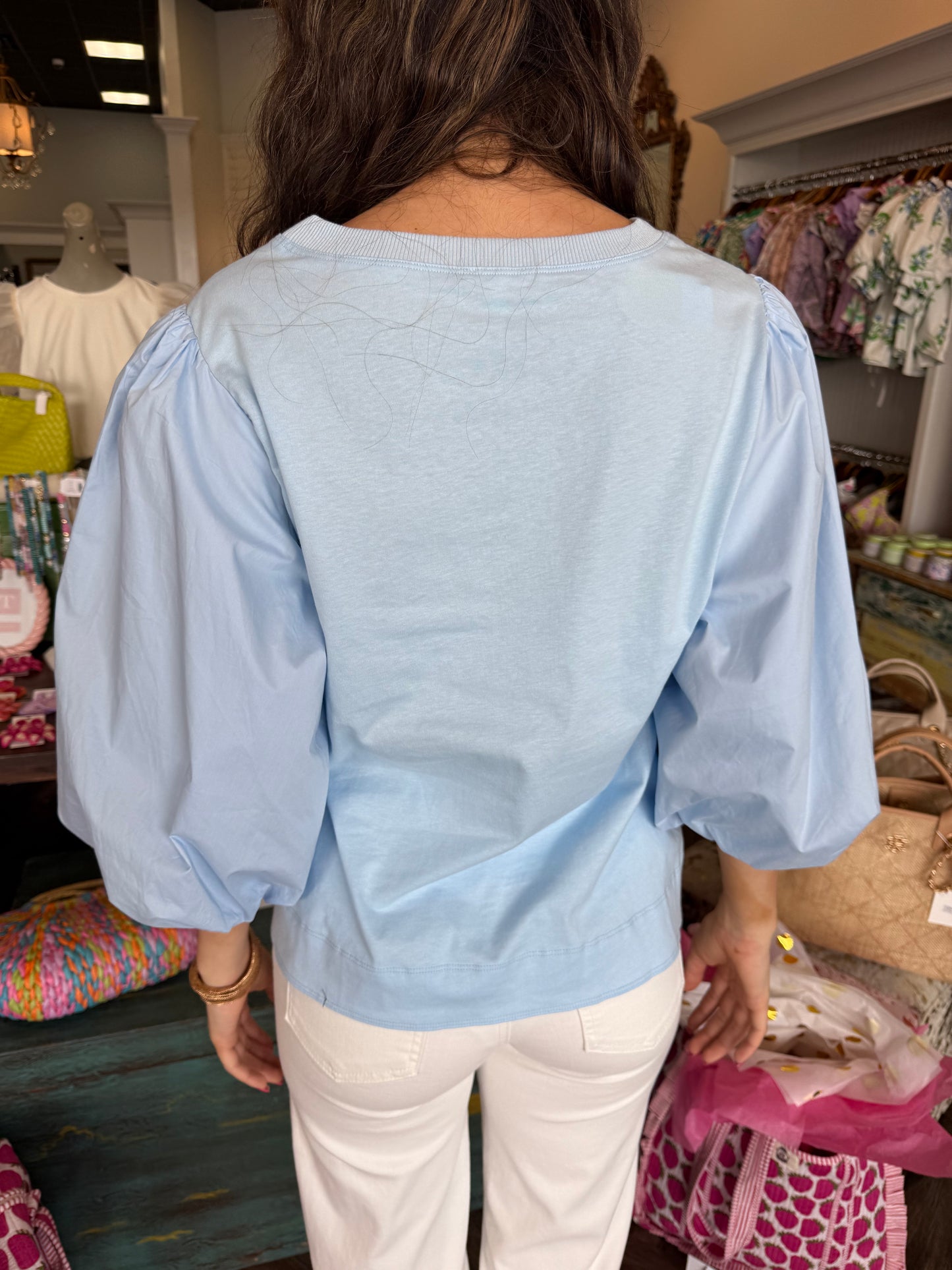 Jodi Cotton Top: Blue