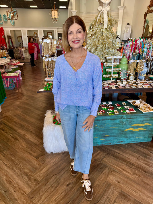 Regan Sweater: Periwinkle