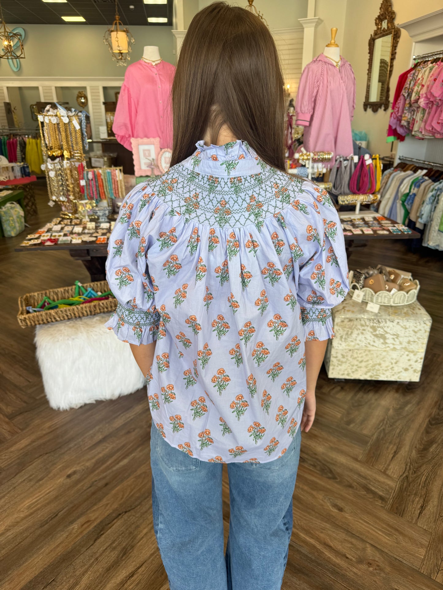 Bouquet Frilly Neck Top