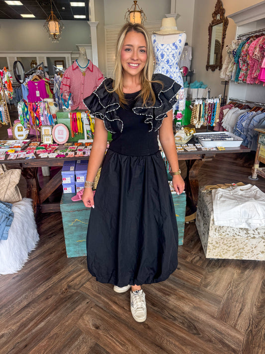 Classic Bubble Skirt: Black