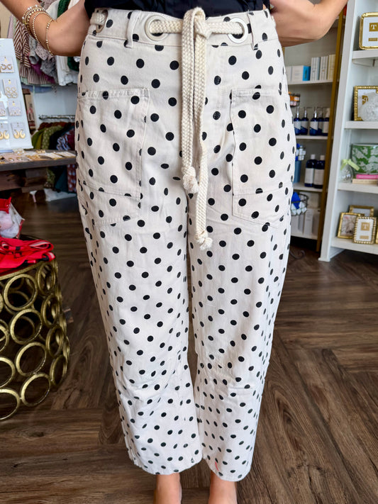 Dotti Barrel Pants: Cream