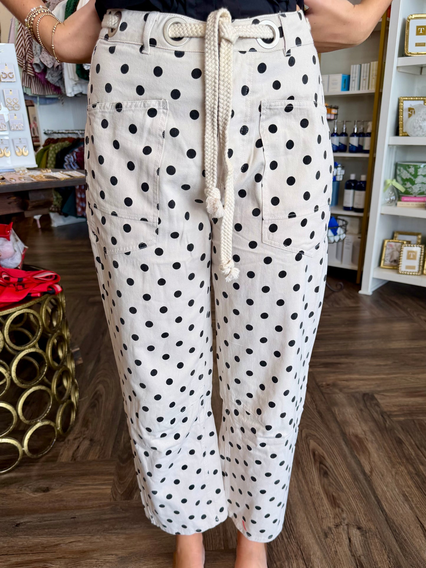 Dotti Barrel Pants: Cream