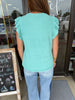 Kirby Ribbed Top: Teal