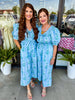 Blue Poplin Floral Jumpsuit