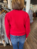 Caylie Solid Red Sweater