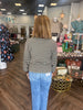 Buttery Stripe Tie Top: Mint/Brown