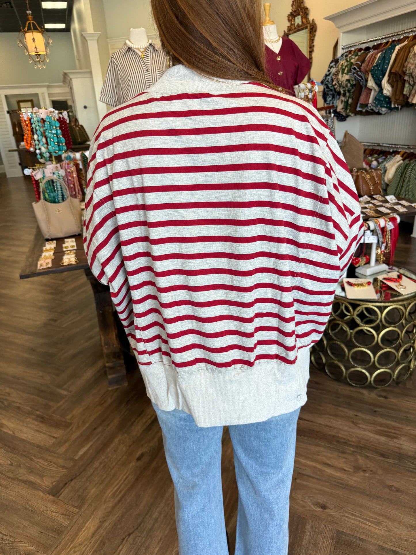 The Parker Mock Neck Top: Gray
