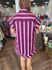 Plum and Pink Stripe Dress