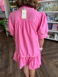 Preppy Girl Dress: Pink