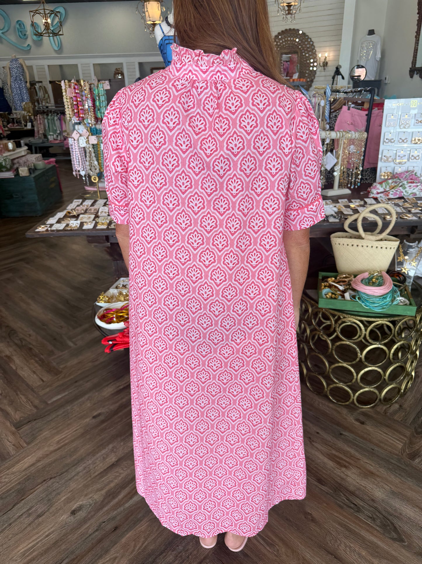 Annabelle Design Midi Dress: Pink