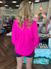 Mandy Ruffle Collar Top: Pink
