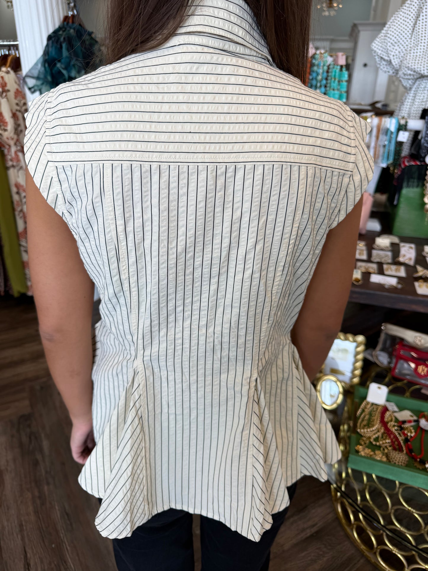 Classic Stripe Collar Top