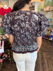 Brown Charm Peplum Top