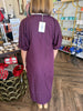 Two Tone Midi Dress: Plum