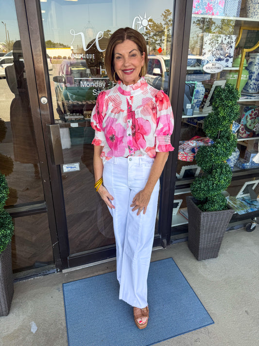 Rosy Charm Top: Pink