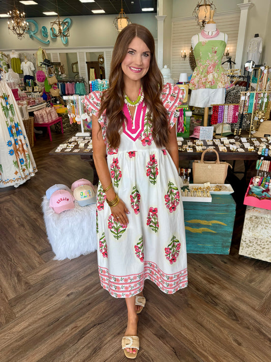 Devan Bloom Midi Dress