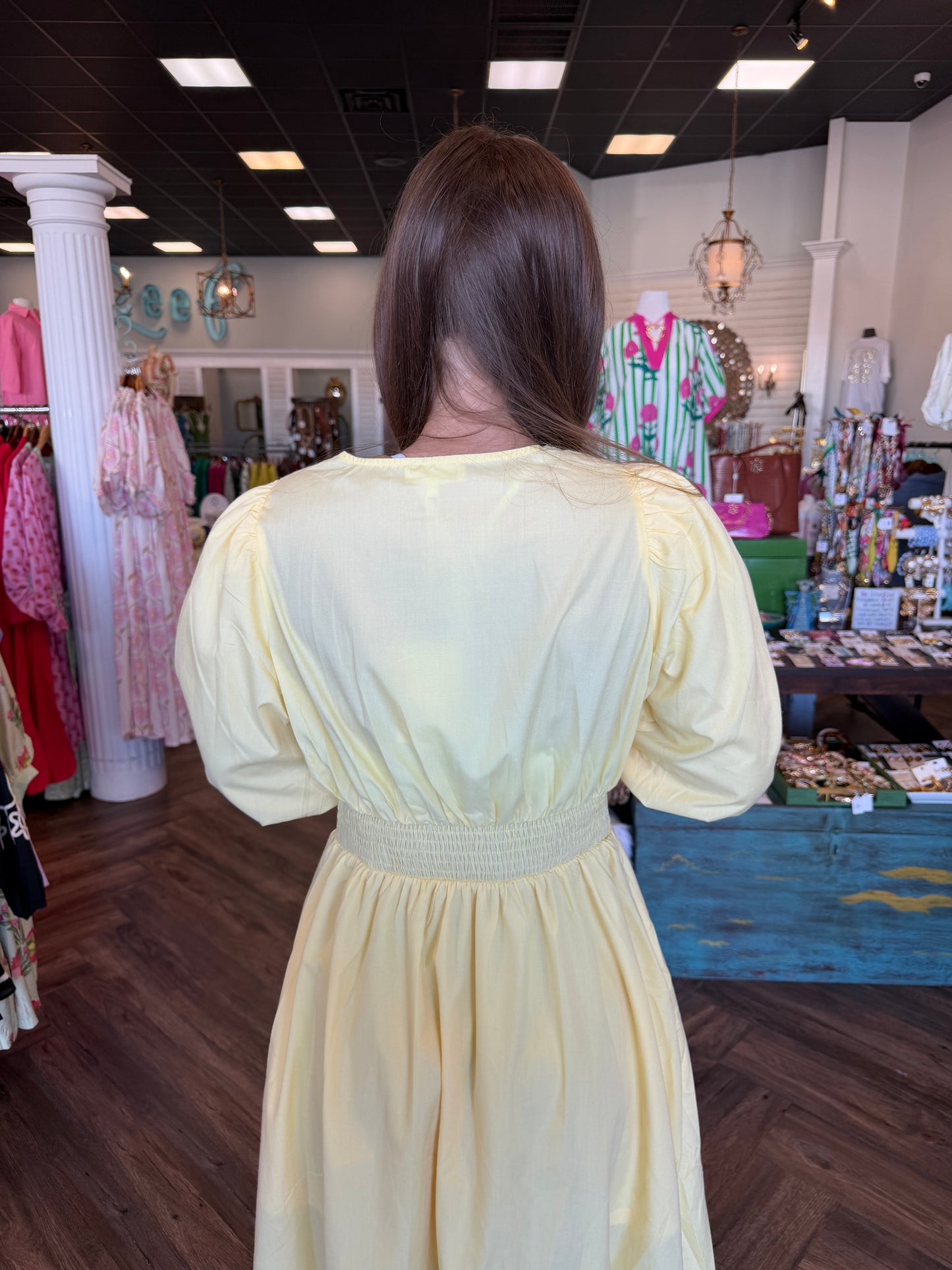 Zip Up Midi Dress: Butter