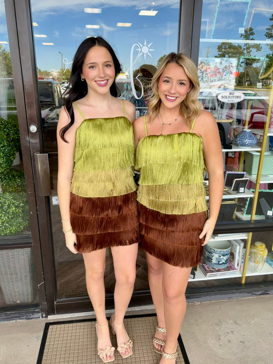 Ombre Fringe Dress