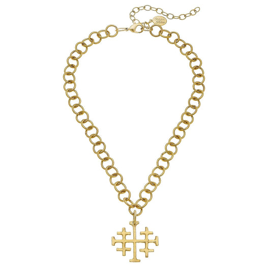 Susan Shaw: Jerusalem Cross Chain Necklace