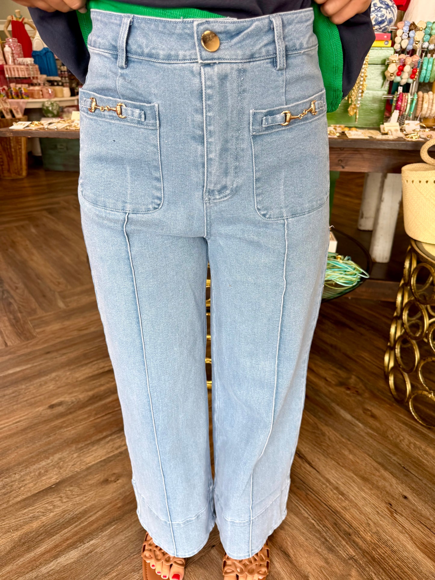 Horsebit Denim Jeans