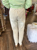 Cream Tie Waist Pant