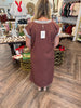 Swirl Design Midi Dress: Brown