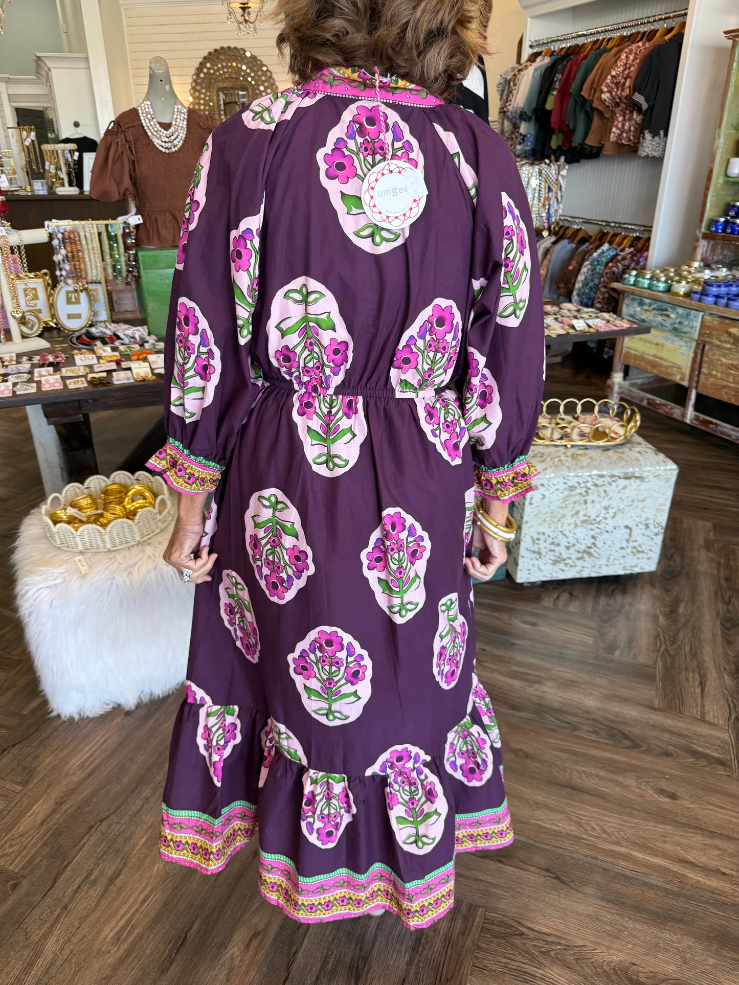 Plum Mix It Up Midi Dress