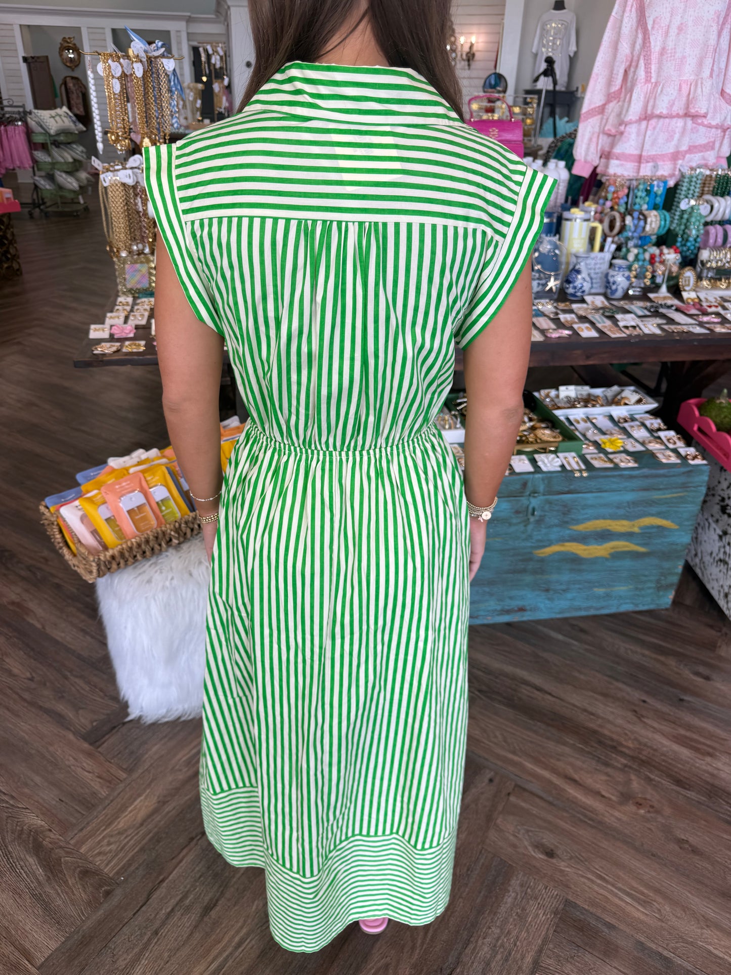 Green Line Dress