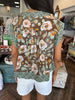 Abstract Rose Top: Brown