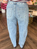 Side Seam Barrel Jeans