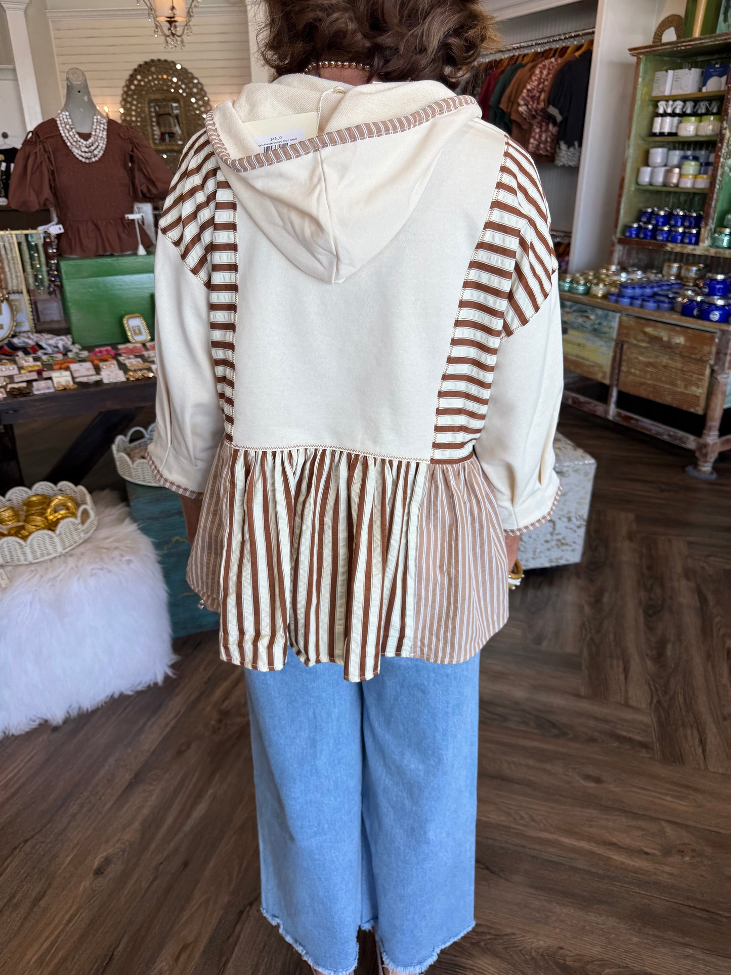 Gloria Hoodie Striped Top