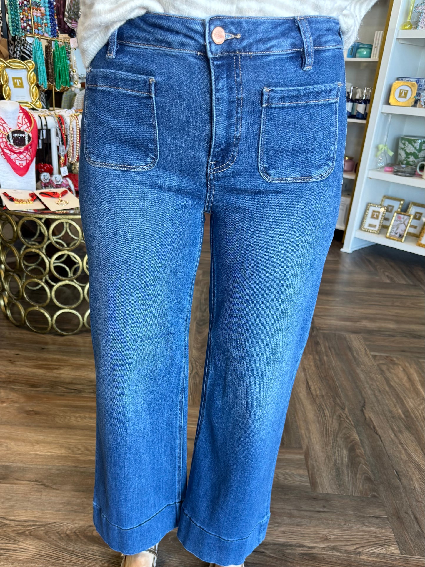 Risen Patch Pocket Stretchy Jeans