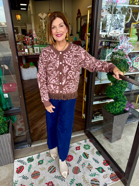 Must Have Fringe Sweater: Mocha