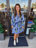 Marigold Tie Dress: Navy
