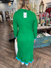 Green Sweater Midi Dress
