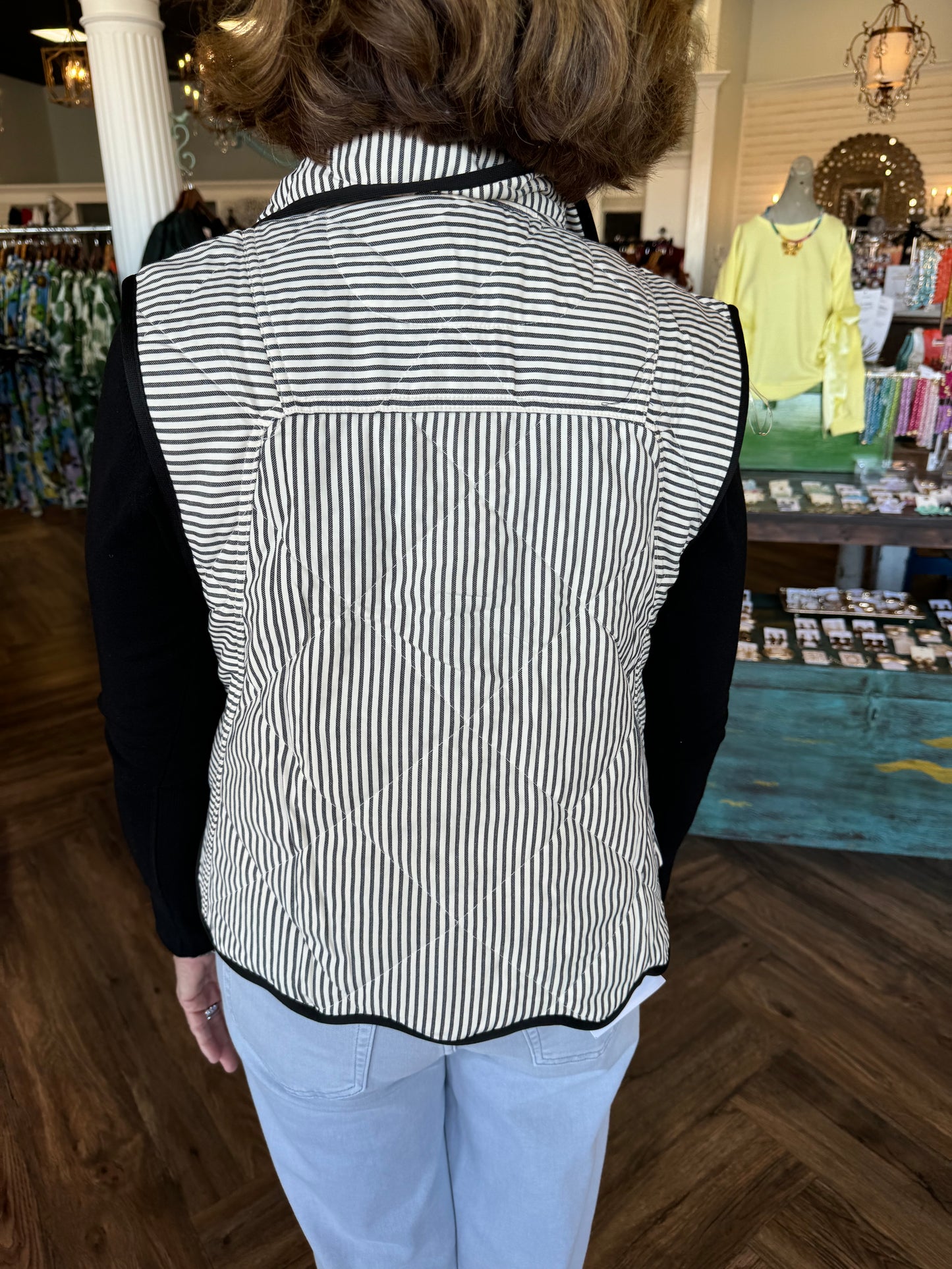 Black Striped Vest